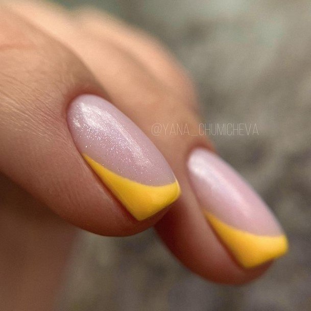 Yellow Squareic Womens Yellow Square Nail Designs