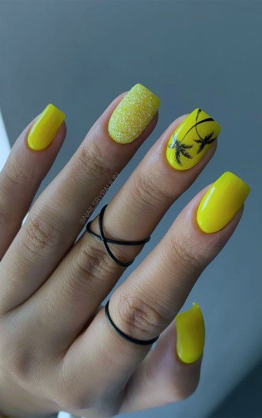 Yellow Summer Nail Design Inspiration For Women