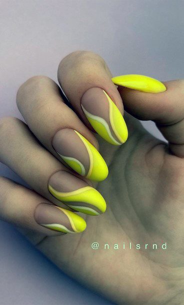 Yellow Summer Nail For Ladies