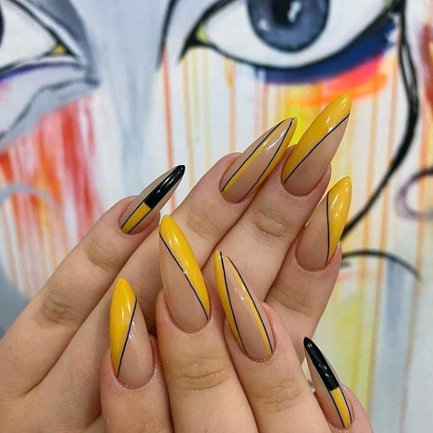 Top 100 Best Yellow Summer Nails For Women Bright Fingernail Ideas