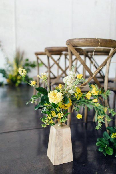 Yellow Wedding Flowers In Vase