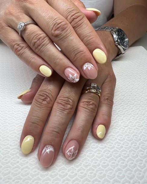 Yellow With Diamonds Nail Design Inspiration For Women