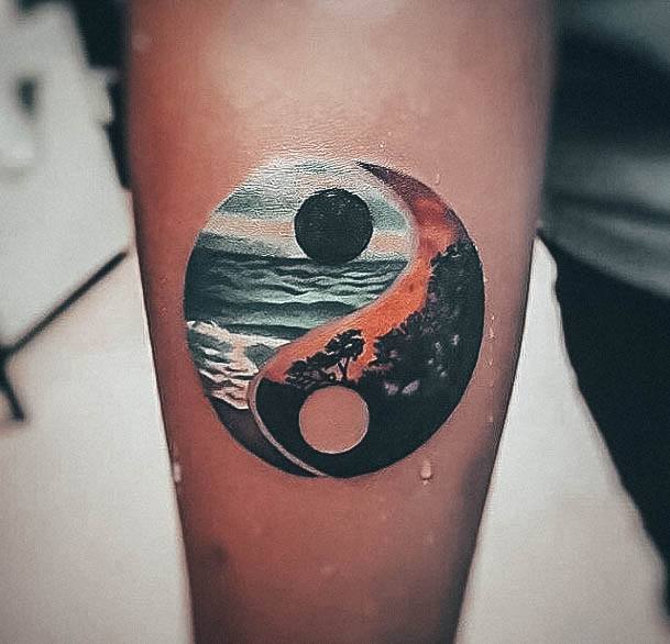 Yin Yang Female Tattoo Designs