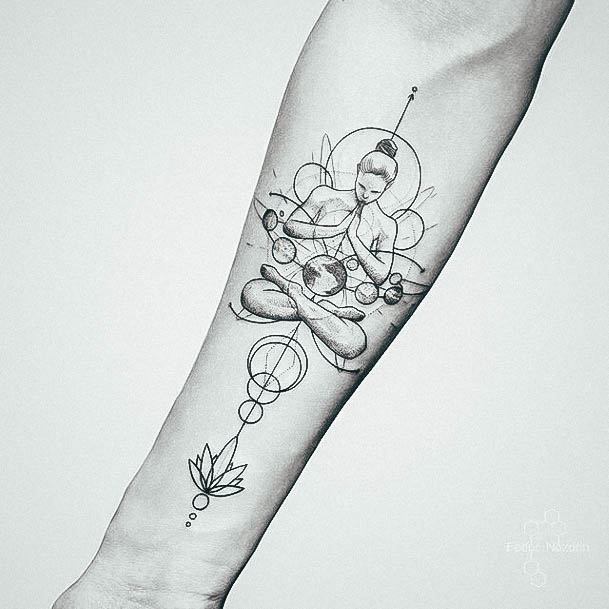 Yoga Female Tattoo Designs