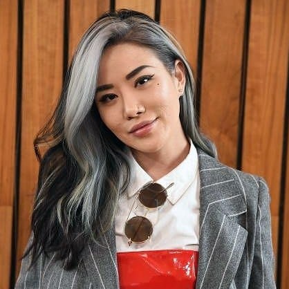 Young Asian Woman With Grey With Multi Facet Grey Shades Hair Ideas
