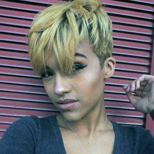 Young Trendy Girls Haircut Ideas Short Edgy Tapered Brown Color