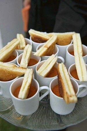 Yummy Grilled Cheese Tomato Soup Delicious Winter Wedding Snack