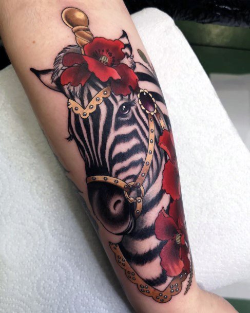 Zebra Womens Tattoo Ideas