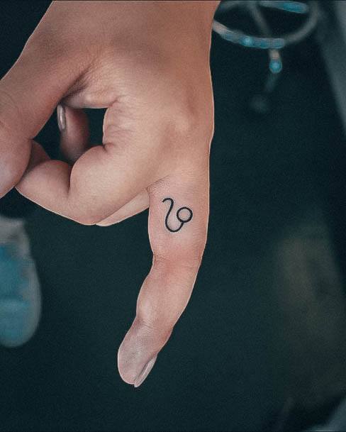 Zodiac Womens Leo Tattoo Body Art Finger Hand